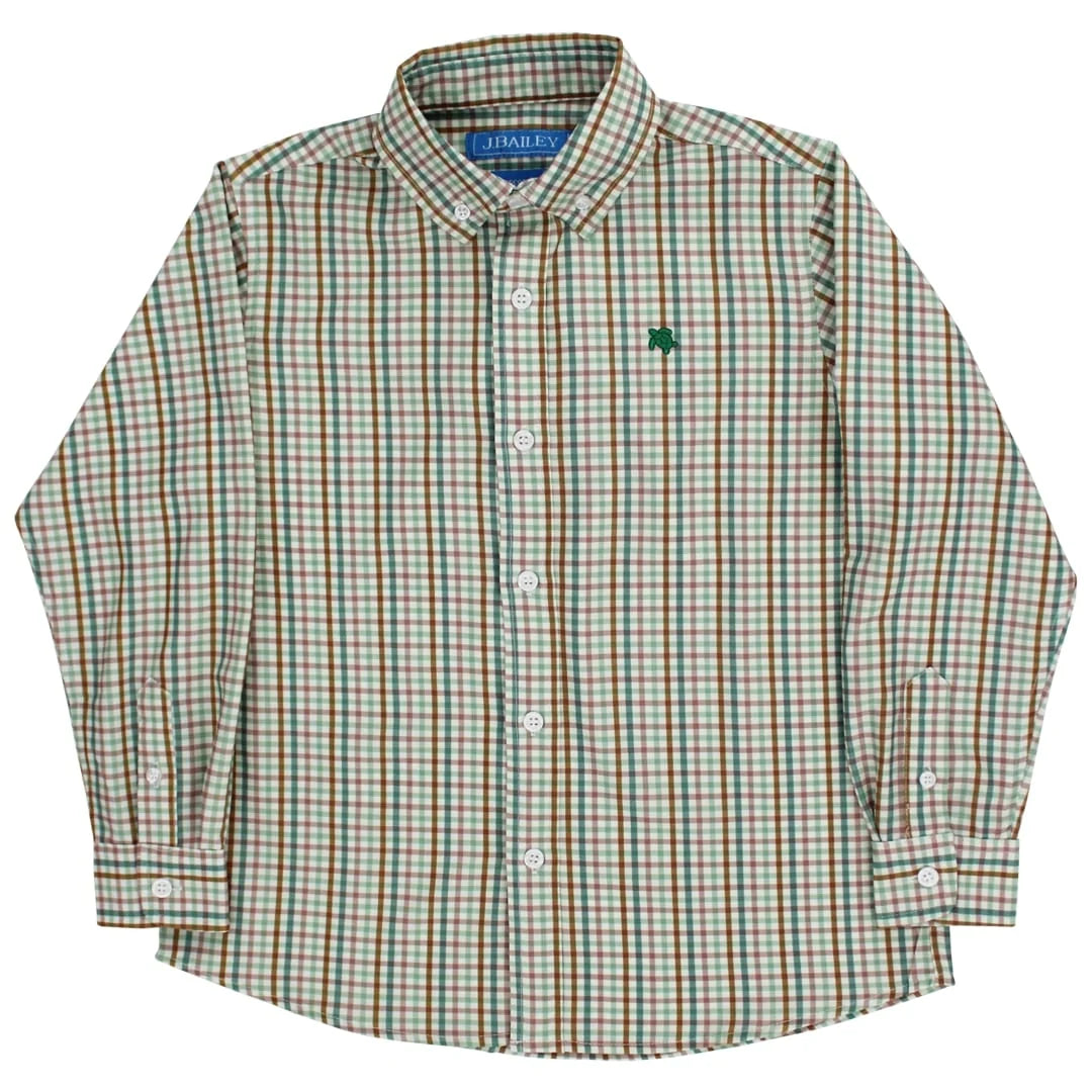 J. Bailey Roscoe Acorn Plaid Performance Button Down Shirt