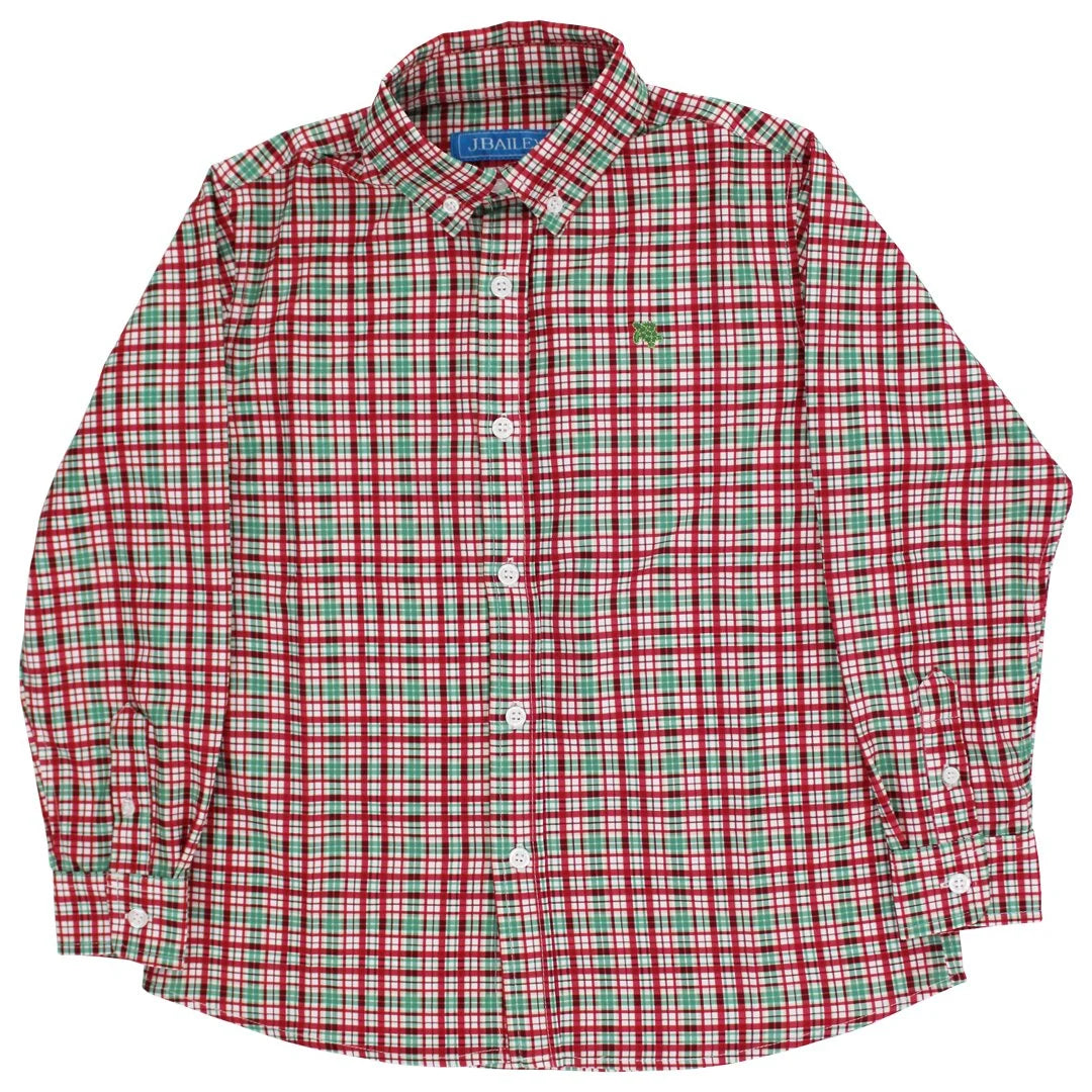J. Bailey Roscoe Jolly Plaid Performance Button Down Shirt