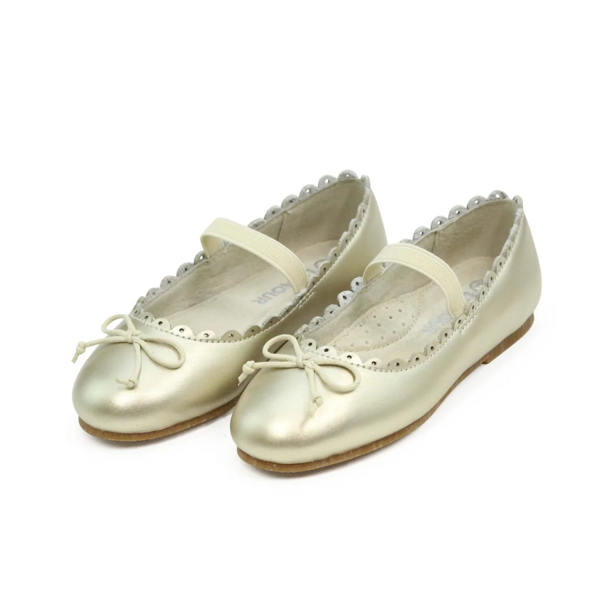 L'Amour Eliza Gold Ballerina Flat