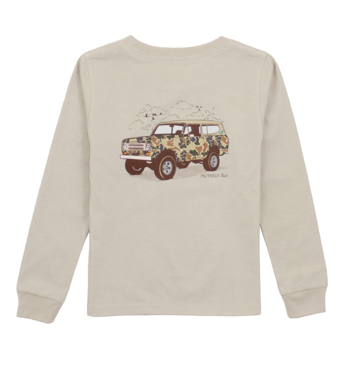 Properly Tied Camo Truck on Linen