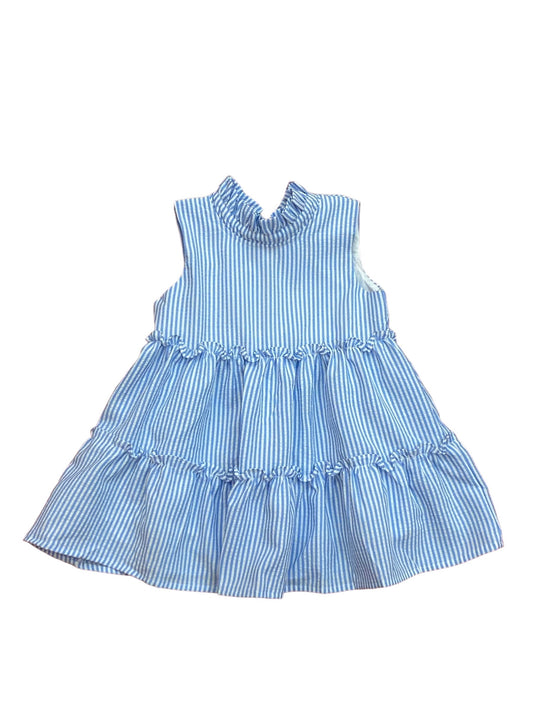 Lulu Bebe Natty Blue Stripe Tier Dress