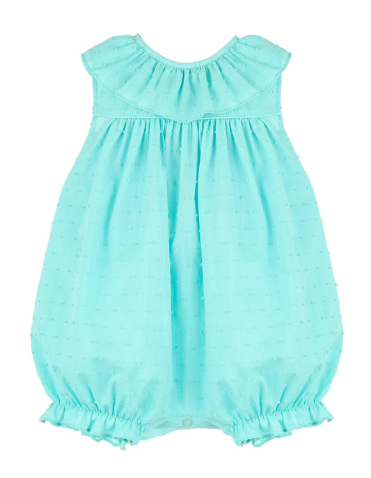 Sophie & Lucas Teal Candy Dotted Playsuit