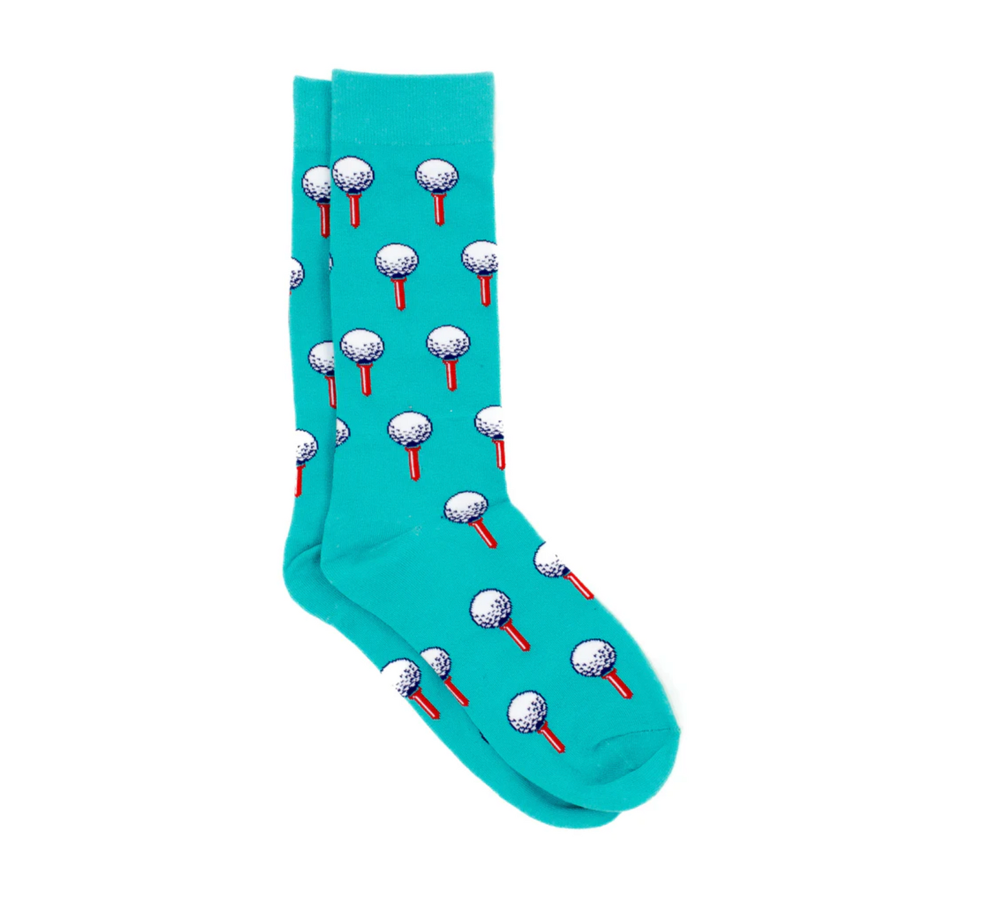 Kids’ dress socks with colorful lucky duck pattern in cotton blend, Properly Tied Lucky Duck Sock Tee Time style.