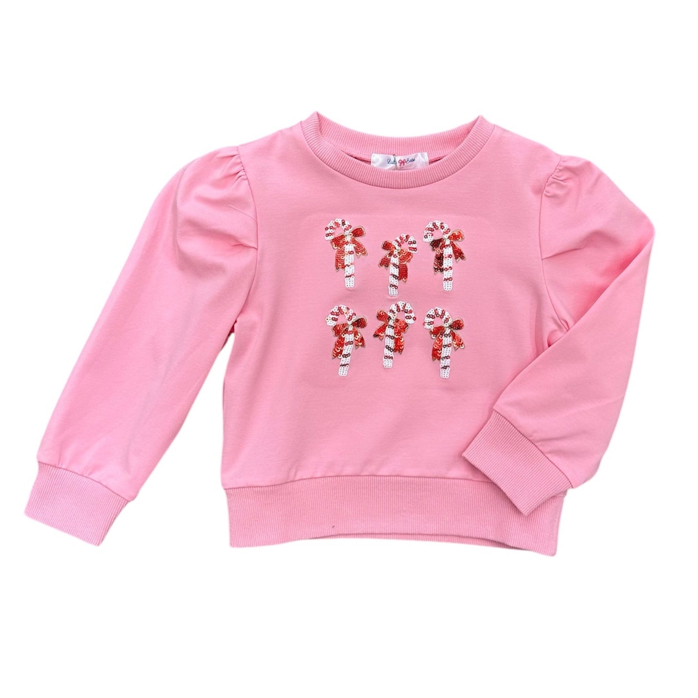 Lulu Bebe Ana Candy Cane Sequin Top