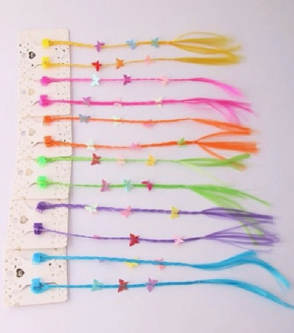 Metallic Butterfly Braid Hair Clips