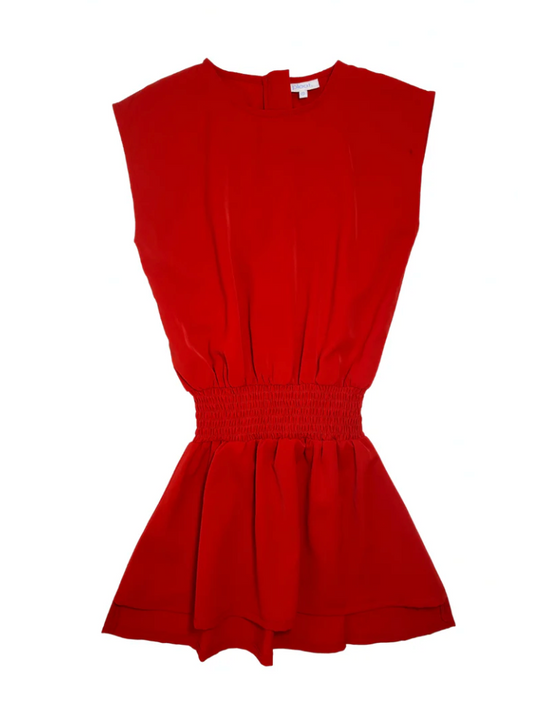 Pleat Josie Red Dress