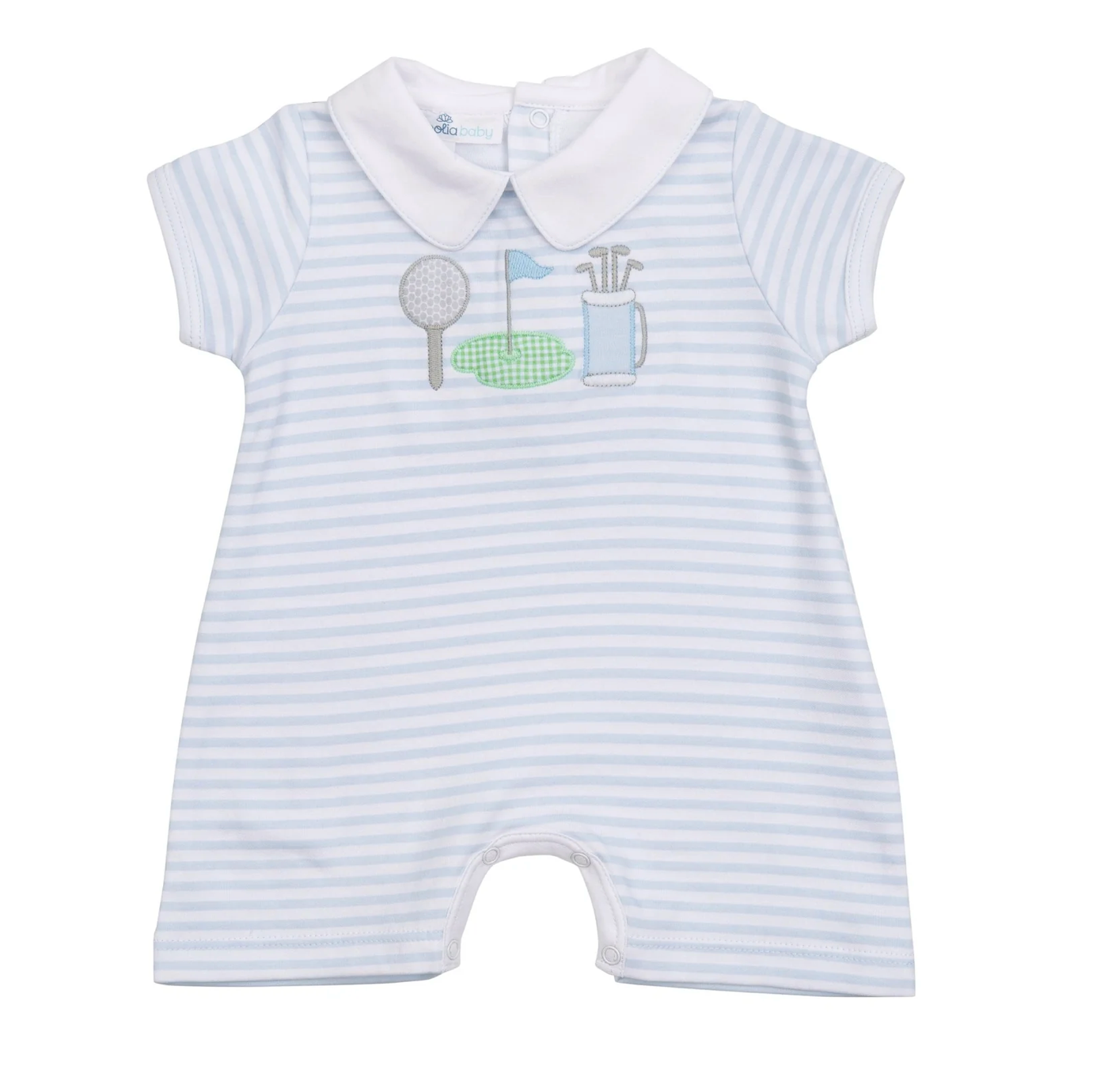 Magnolia Baby Putting Green Collared Playsuit