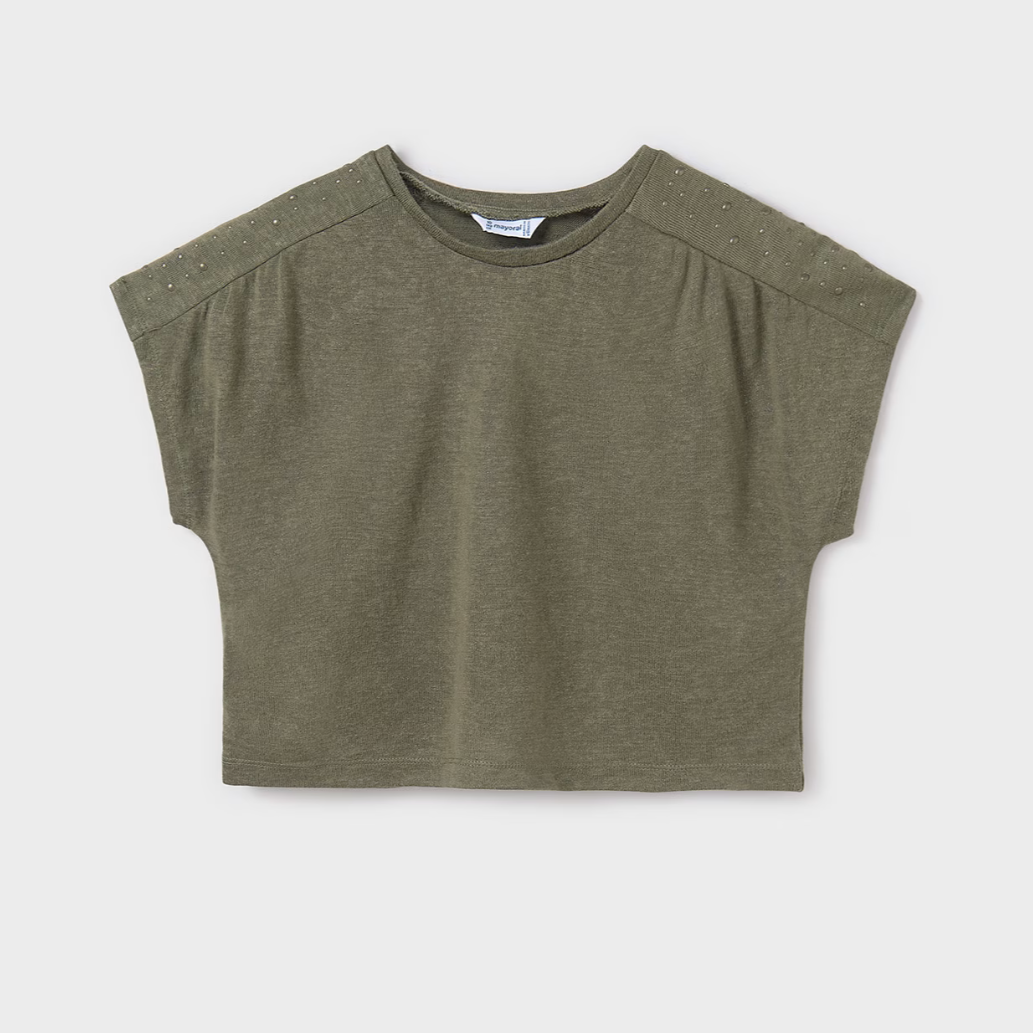 Mayoral Tween Moss Studded Top