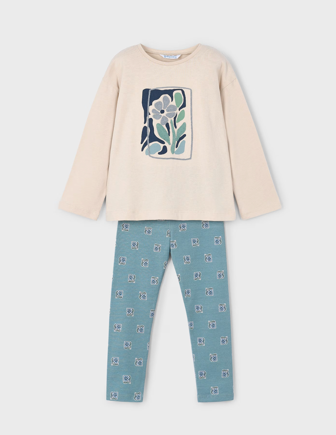 Mayoral Girl Flower Legging Set