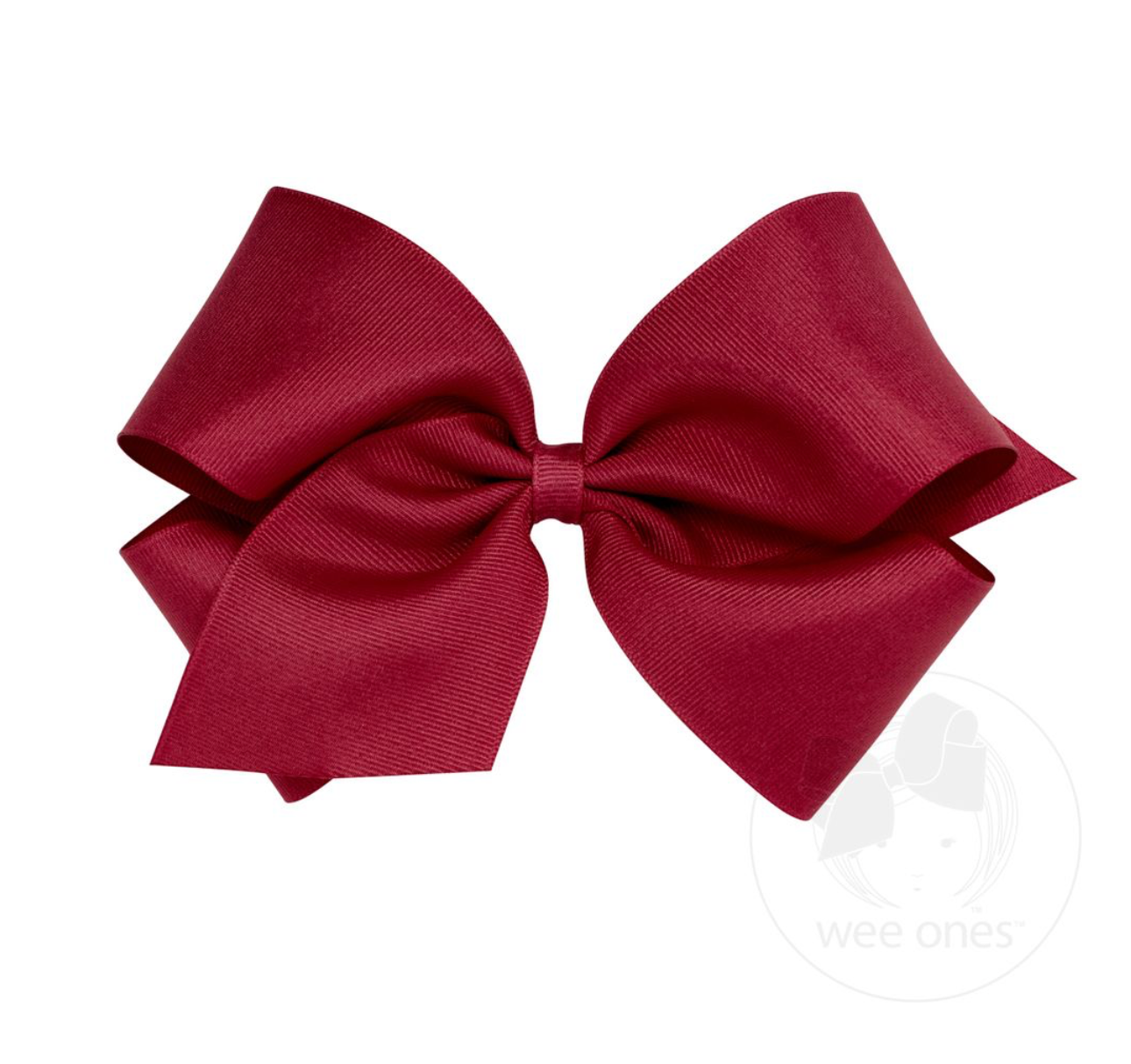 Wee Ones Cranberry Grosgrain Hair Bow - CRB