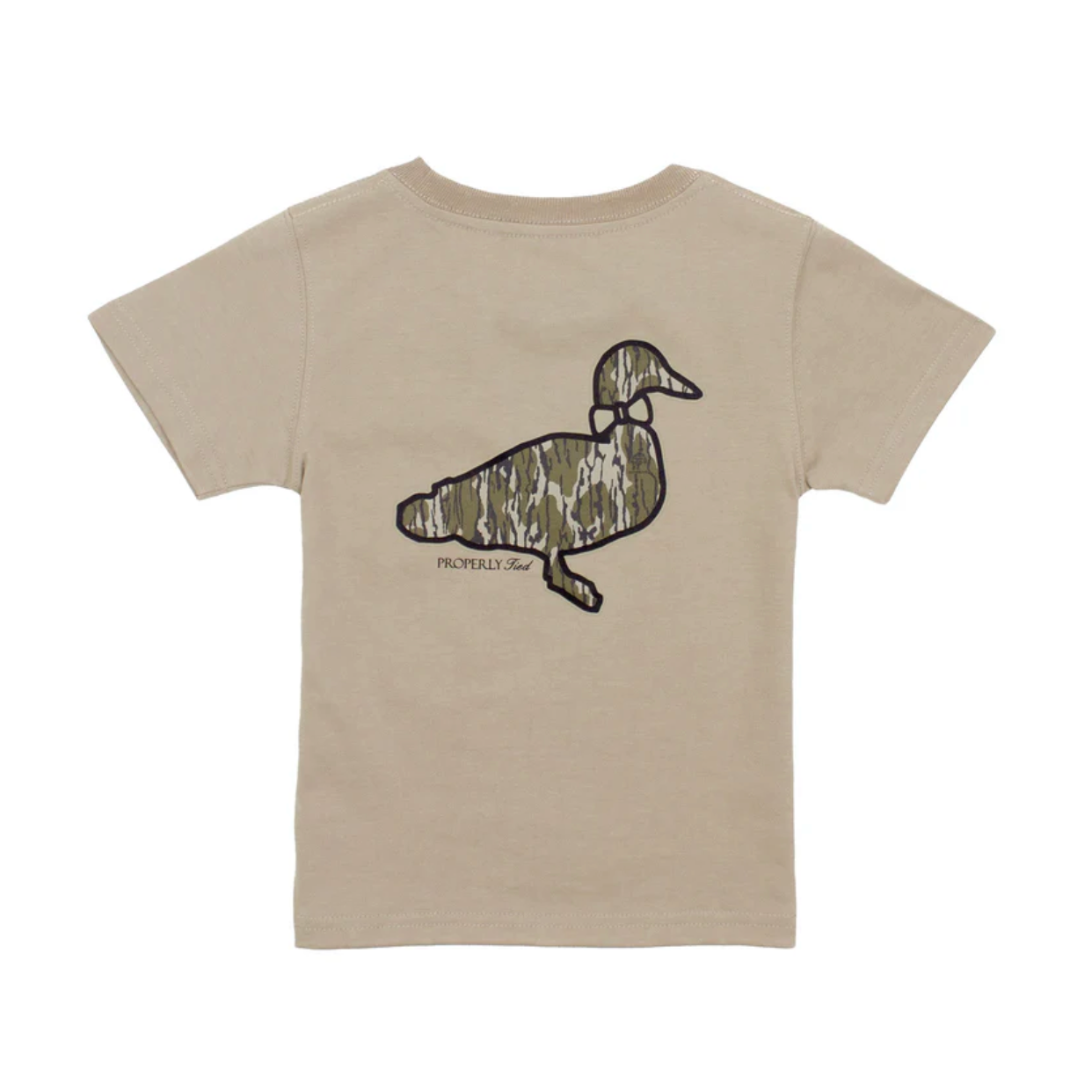 Properly Tied Mossy Oak Logo on Sand