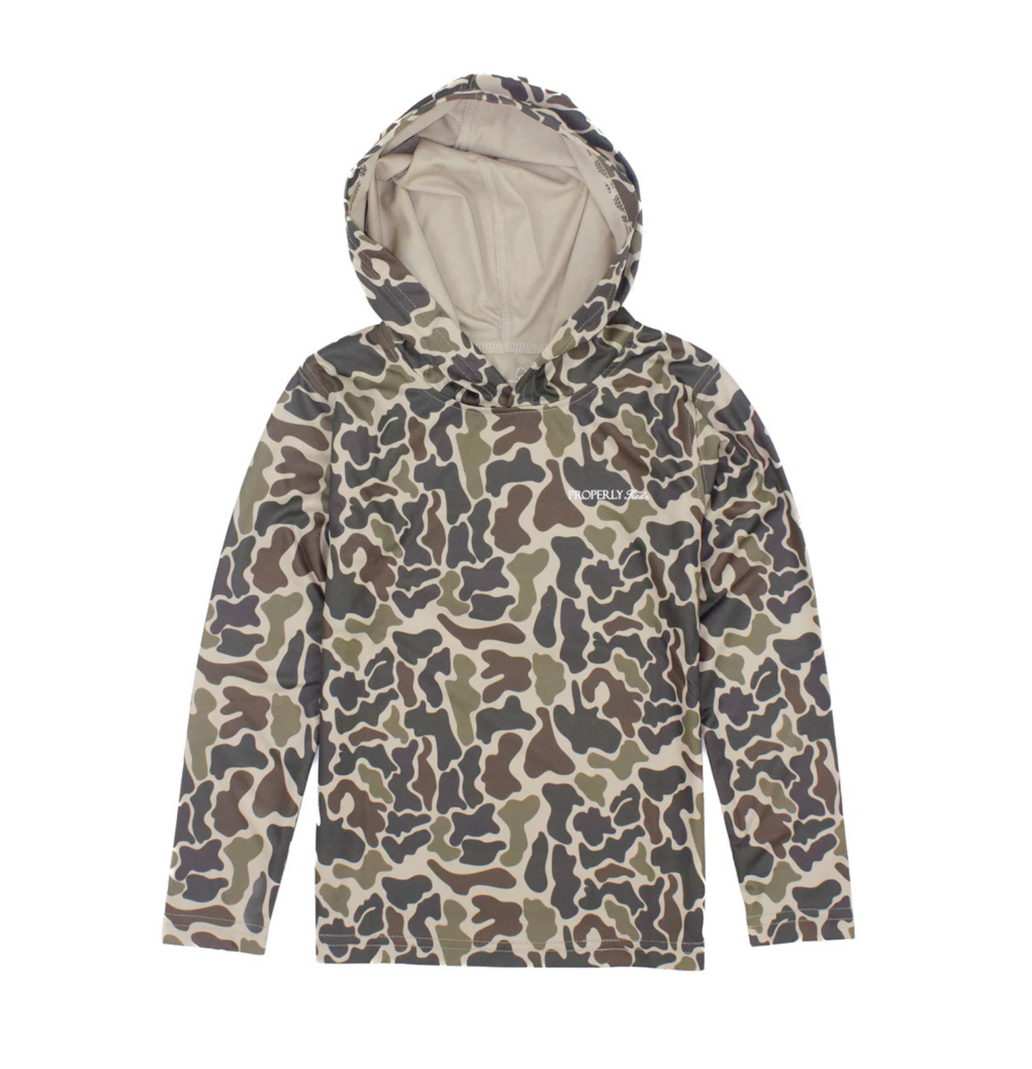Properly Tied Sportsman Performance Hoodie Vintage Camo