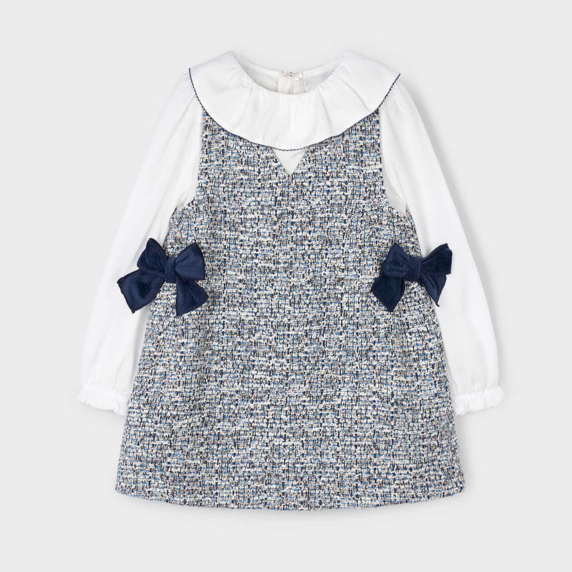 Mayoral Girl Blue Pinafore Dress