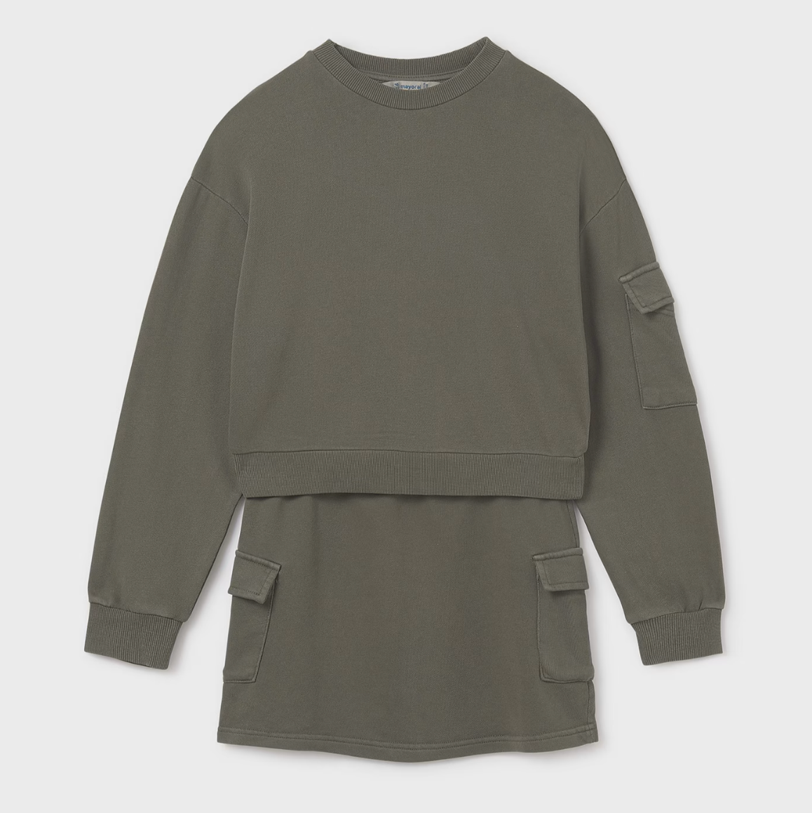 Mayoral Tween Olive Skirt Set