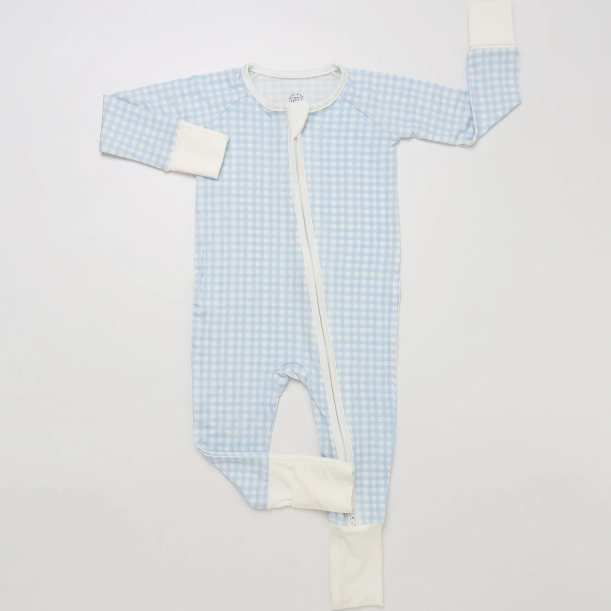Benji & Bru Blue Gingham Zippie