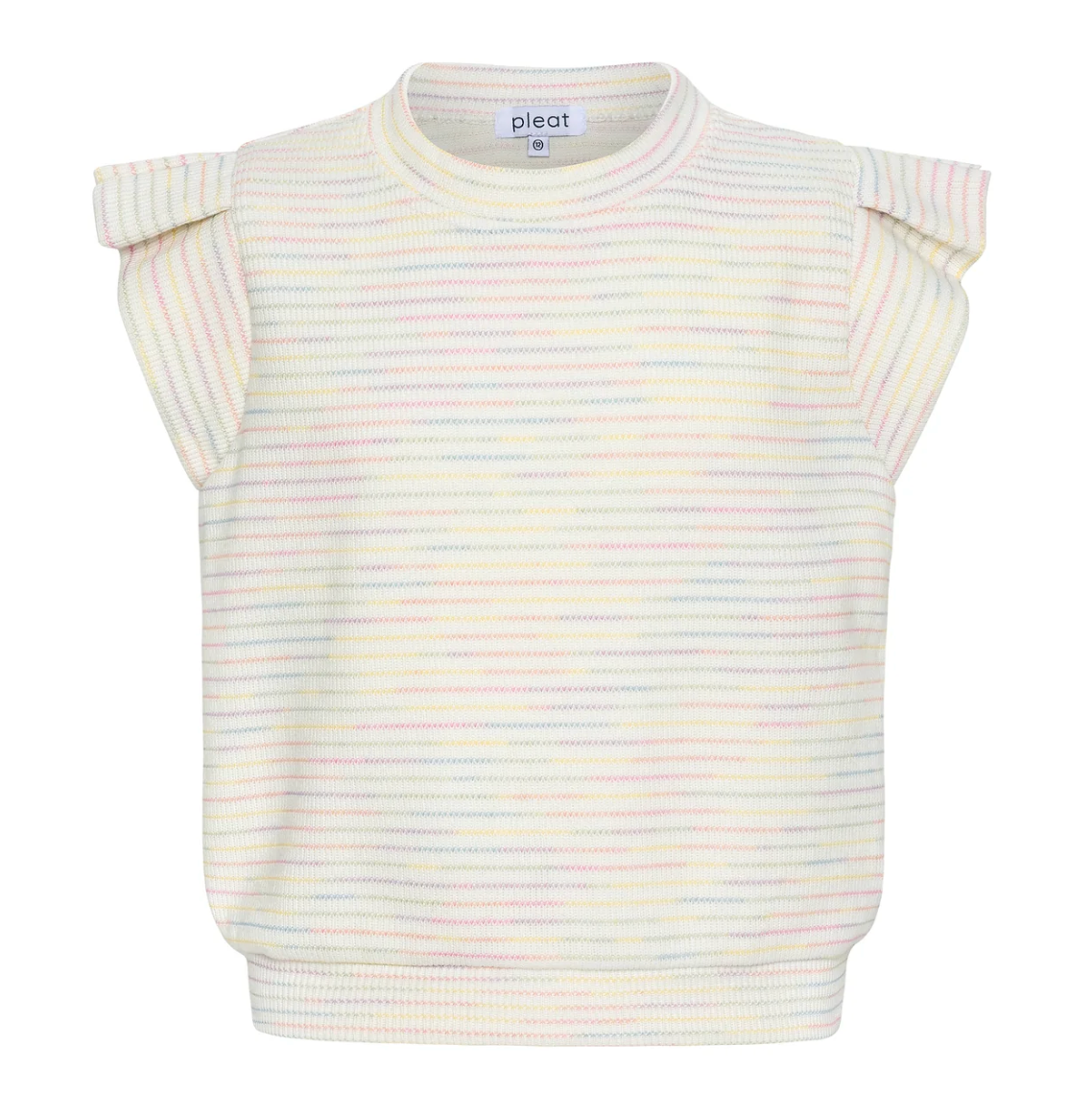 Pleat Rainbow Knit Olivia Top