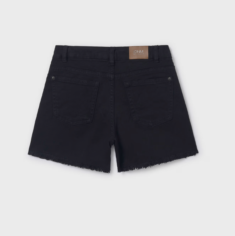 Mayoral Tween Black Denim Shorts