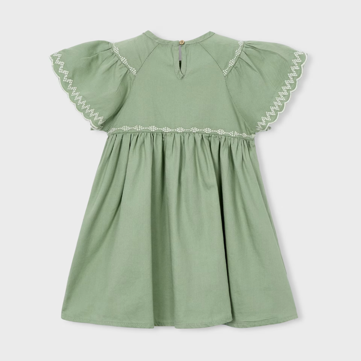 Mayoral Girl Gwen Green Embroidered Dress