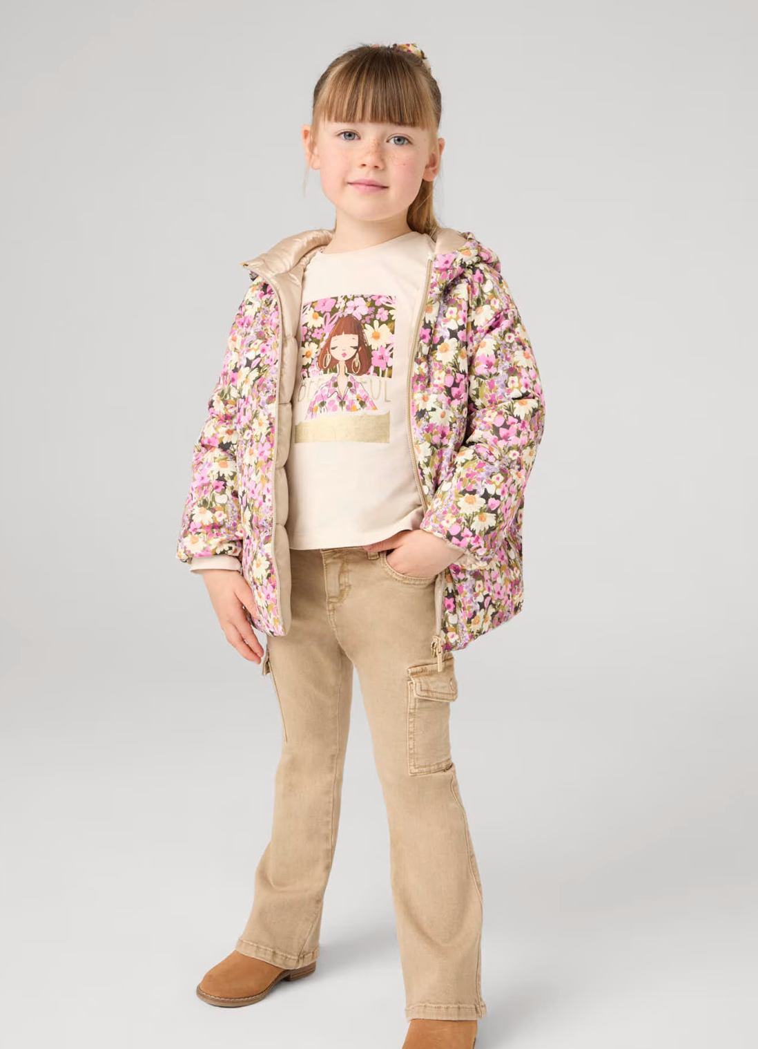 Mayoral Girl Flared Cargo Pants