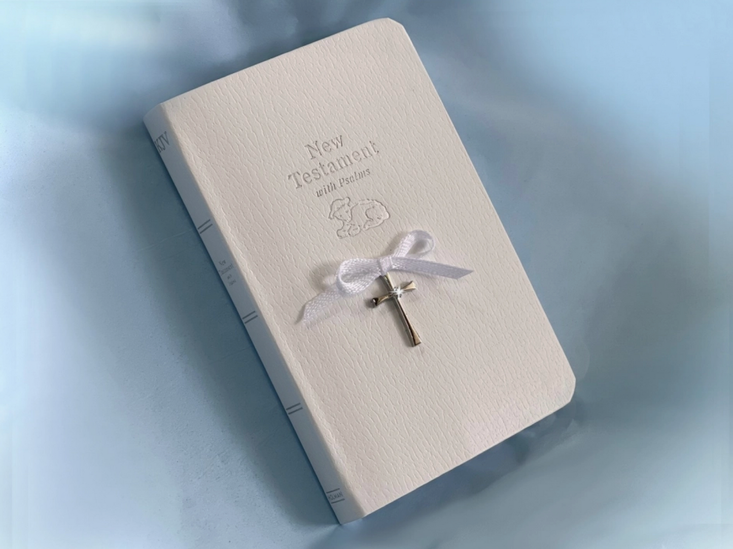 Baby Bible with Silver Cross