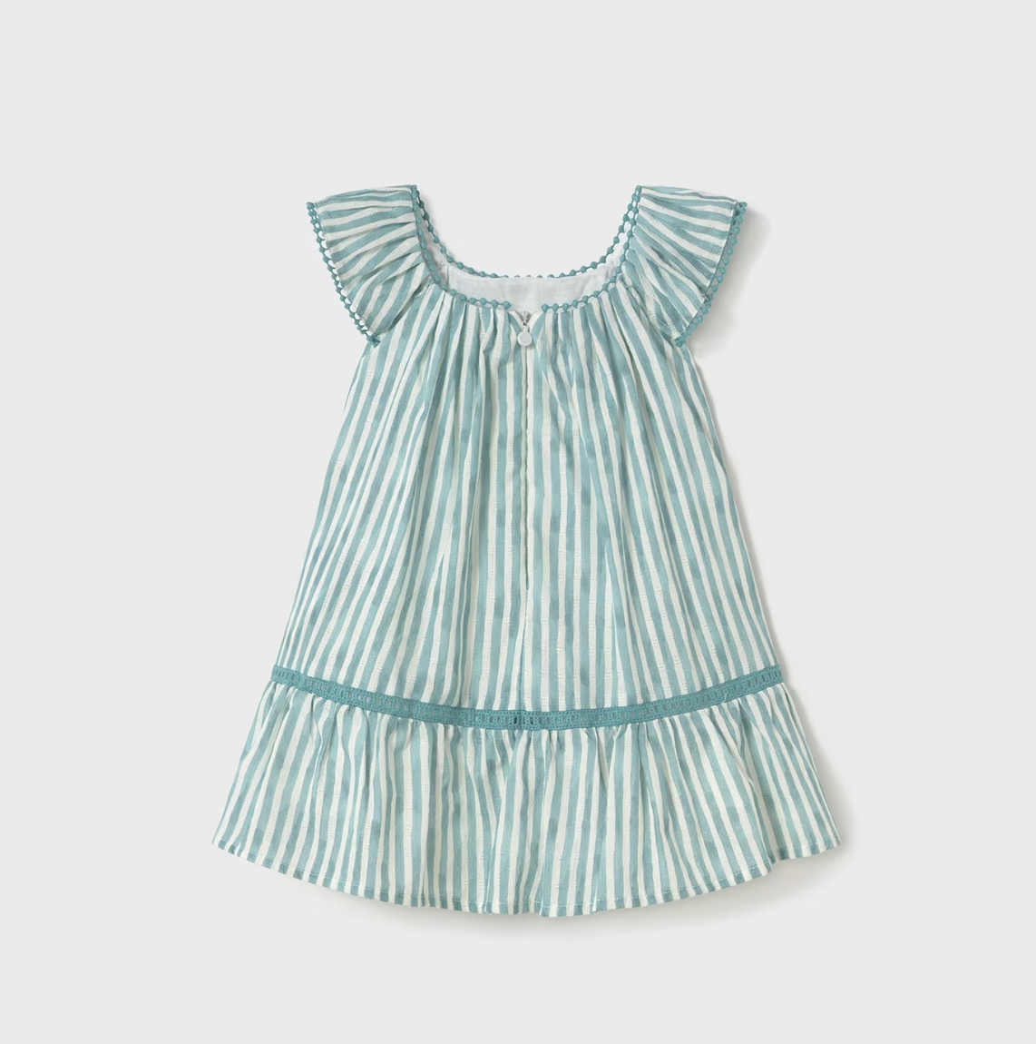 Mayoral Girl Teal Stripe Dress