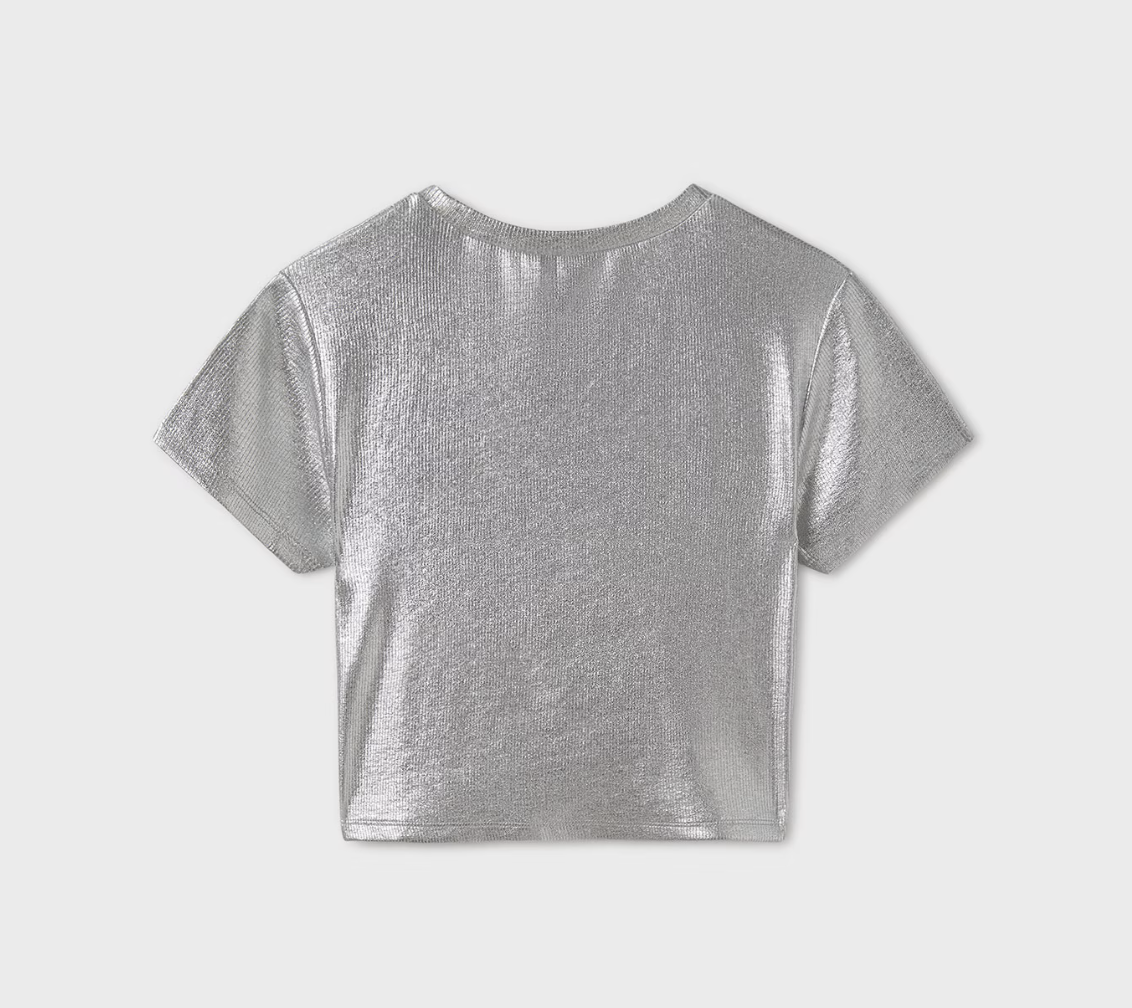 Mayoral Tween Silver Shine Top