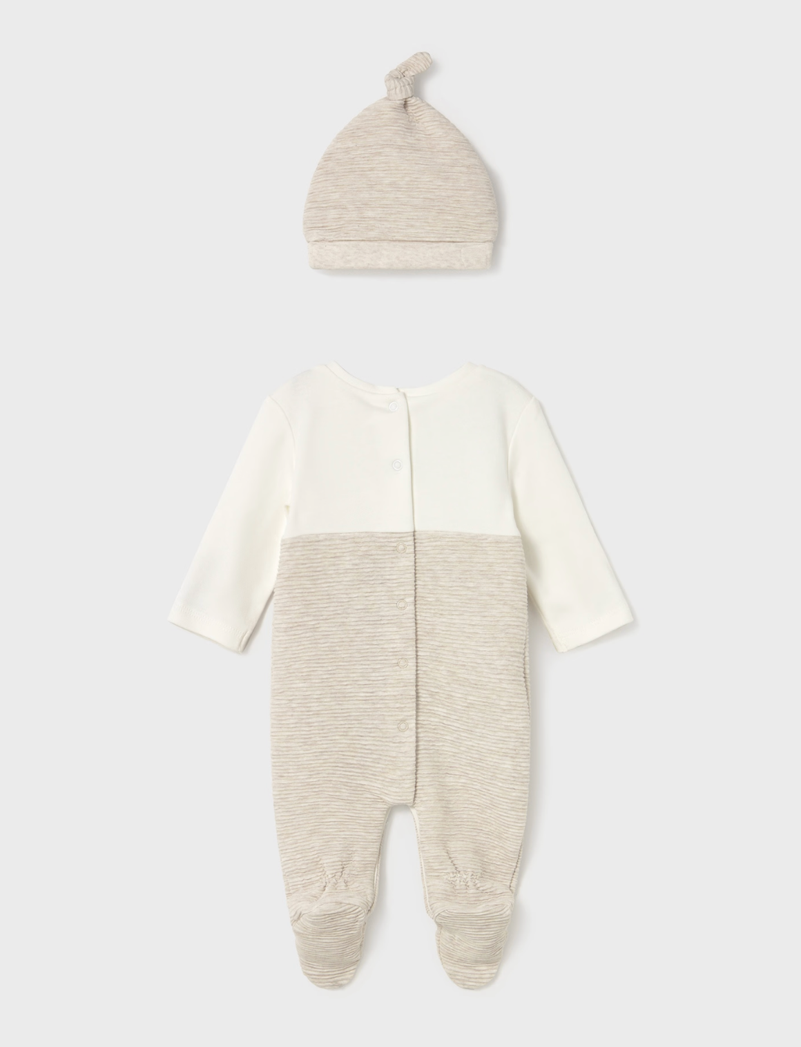 Mayoral Baby Train Onesie with Hat