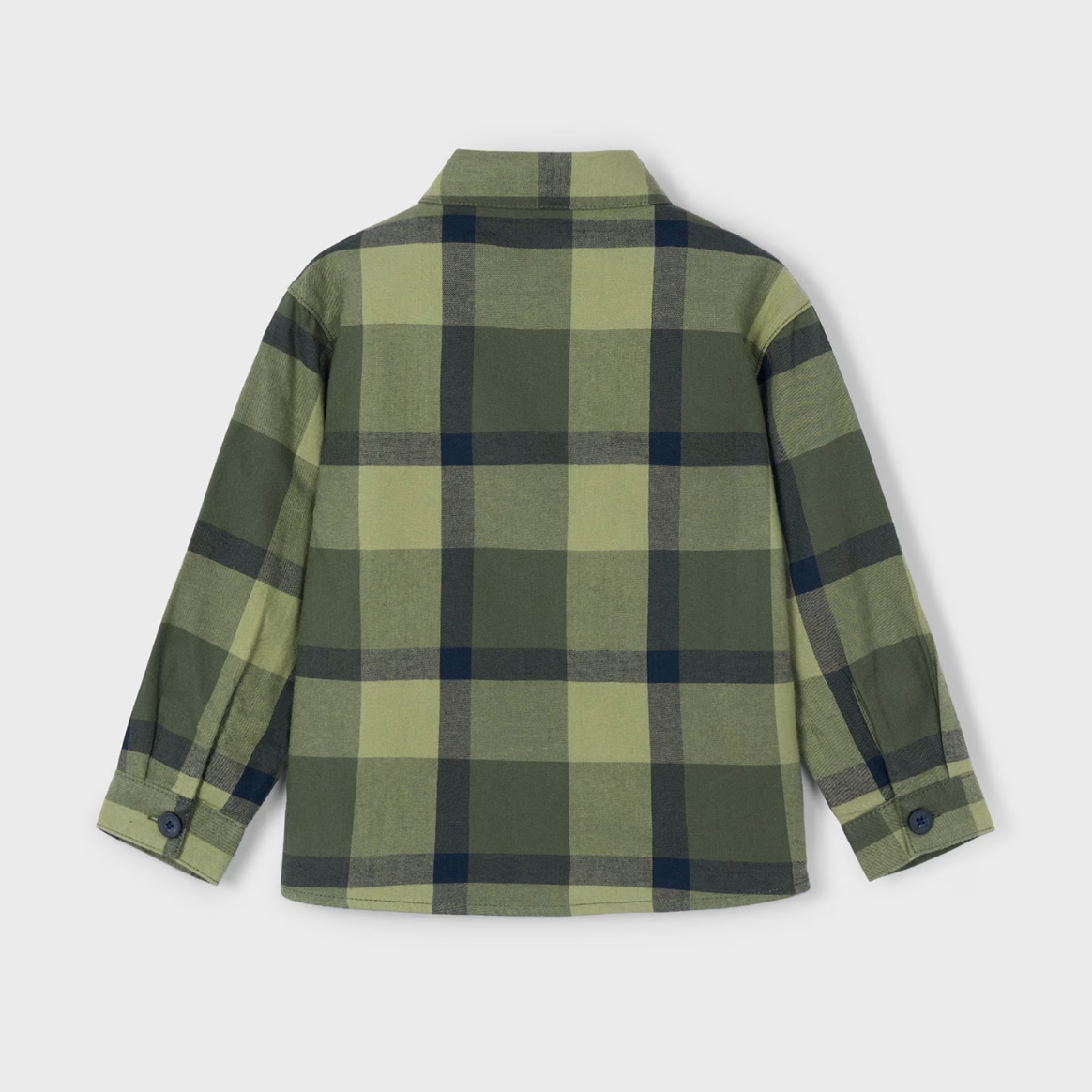 Mayoral Boy Green Plaid Overshirt