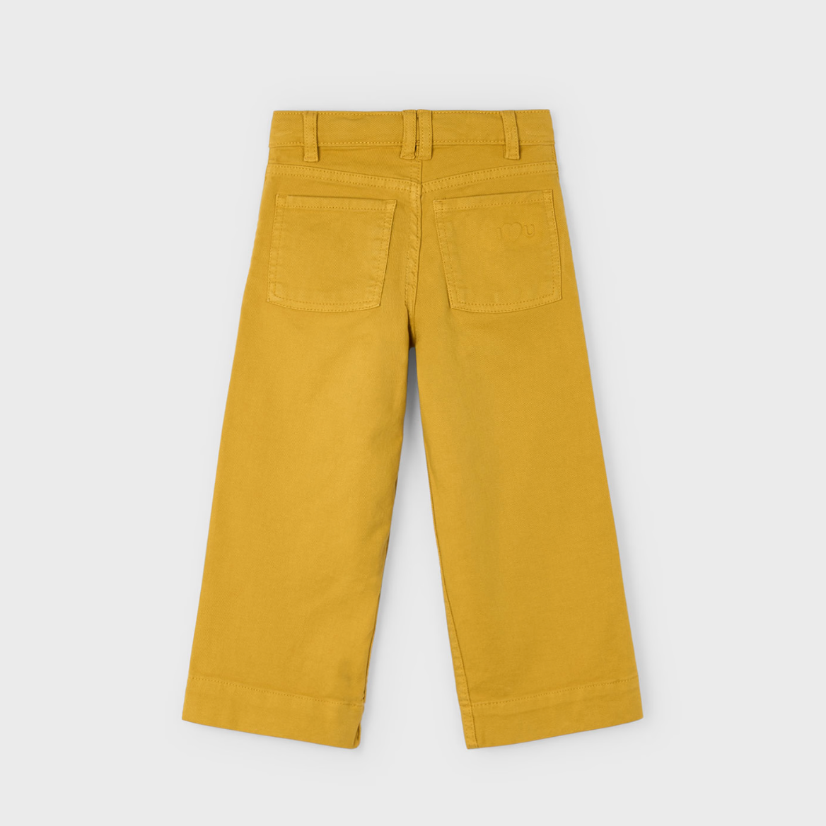 Mayoral Girl Mustard Wide Leg Twill Pants