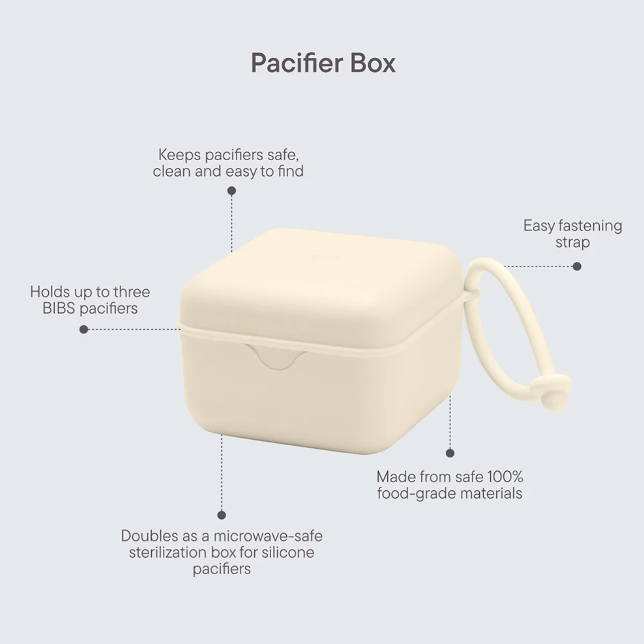 Bibs Pacifier Box - Dusky Lilac