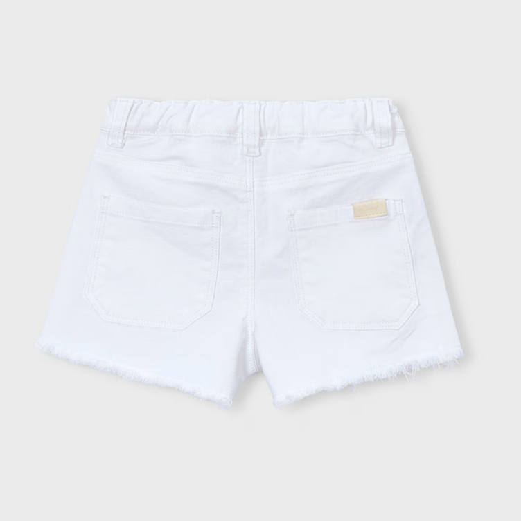 Mayoral Girl White Denim Shorts