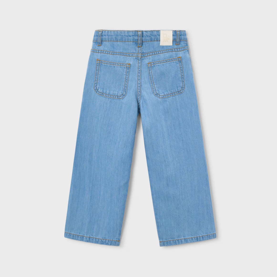 Mayoral Girl Light Denim Wide Leg Jeans