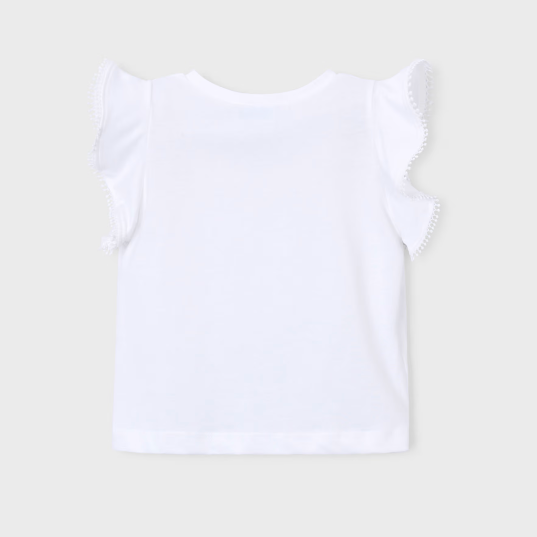 Mayoral Girl Whimsy White Shirt