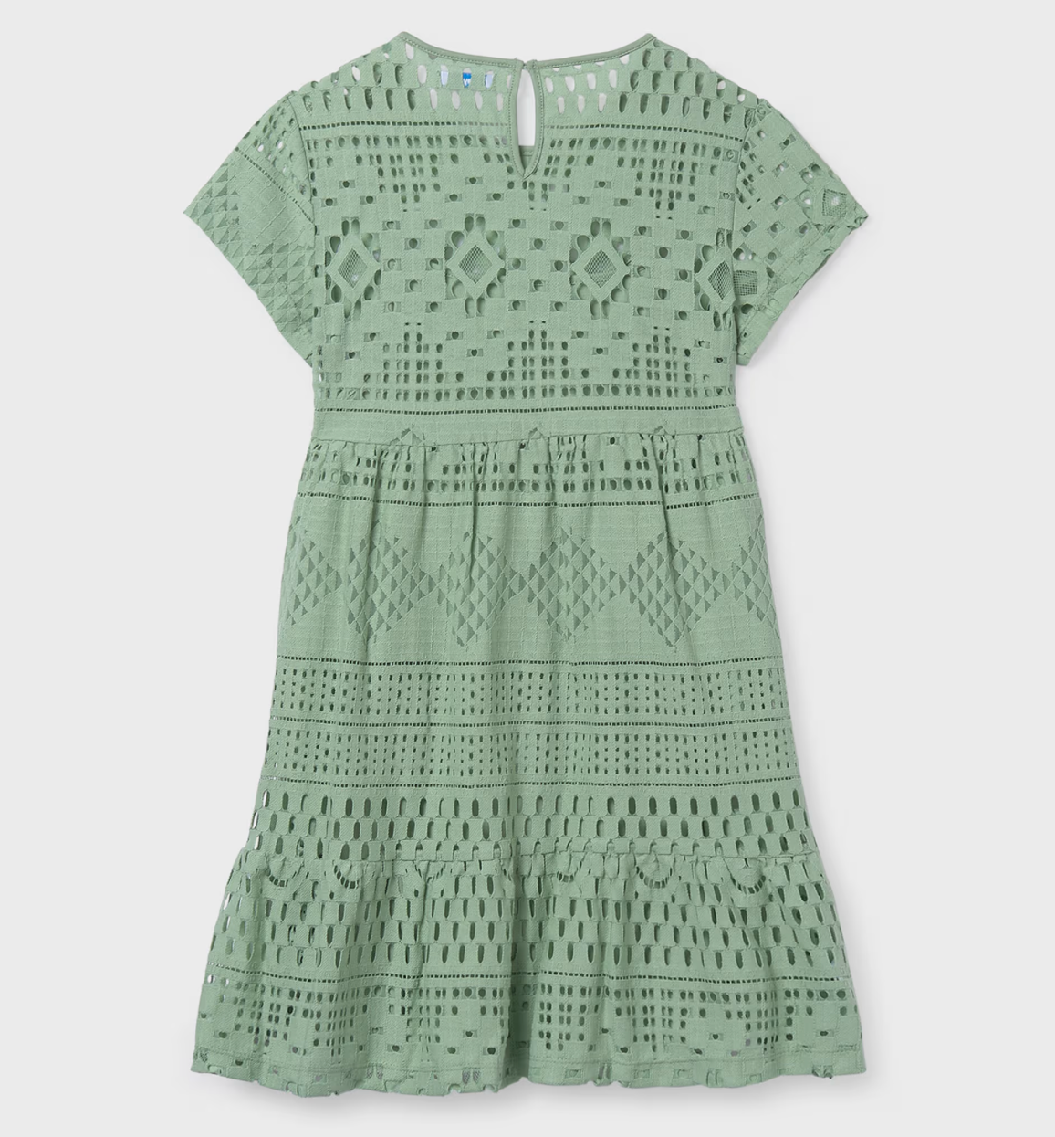 Mayoral Tween Green Eyelet Dress