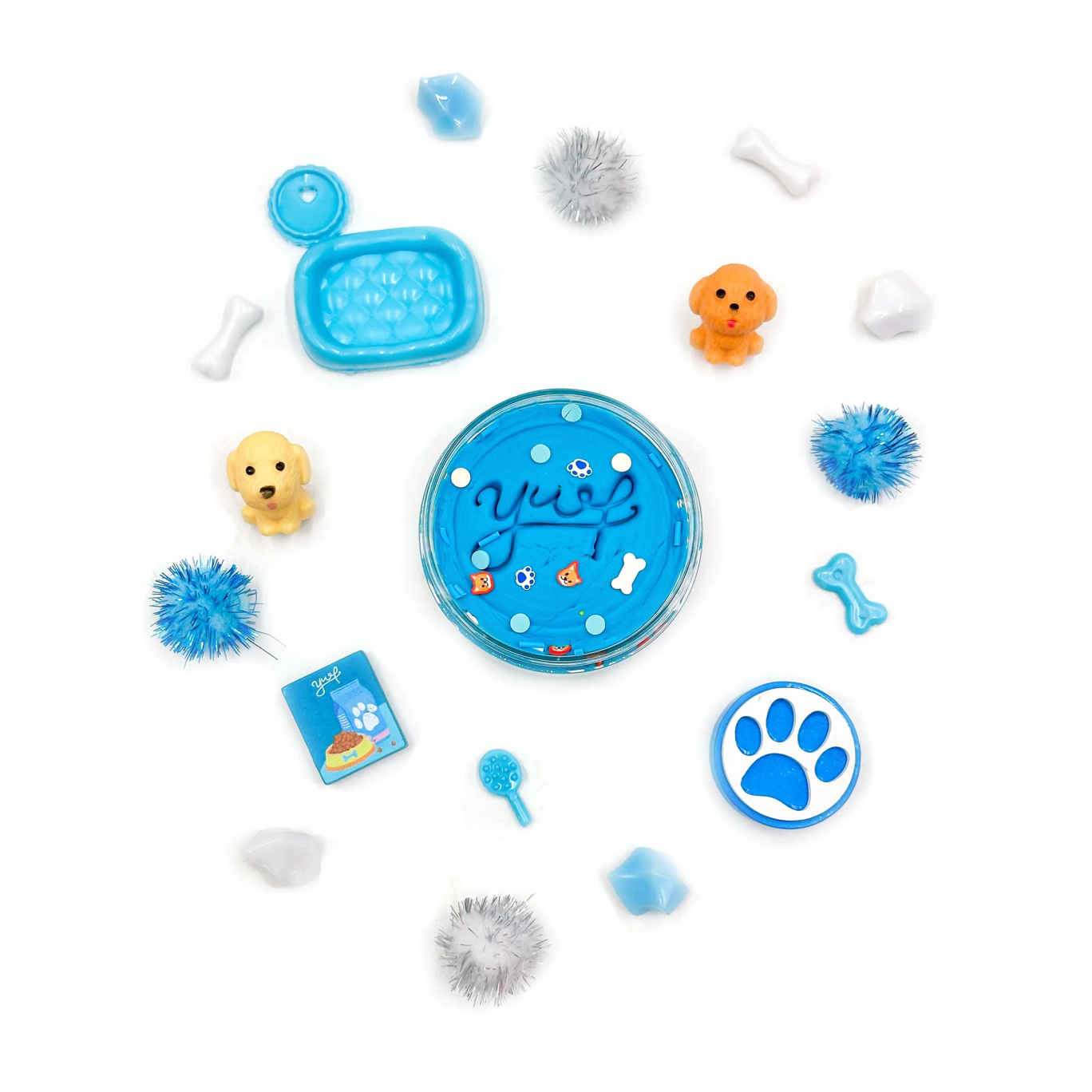 YWF Blue Pet Shop Grab & Go Dough Jar