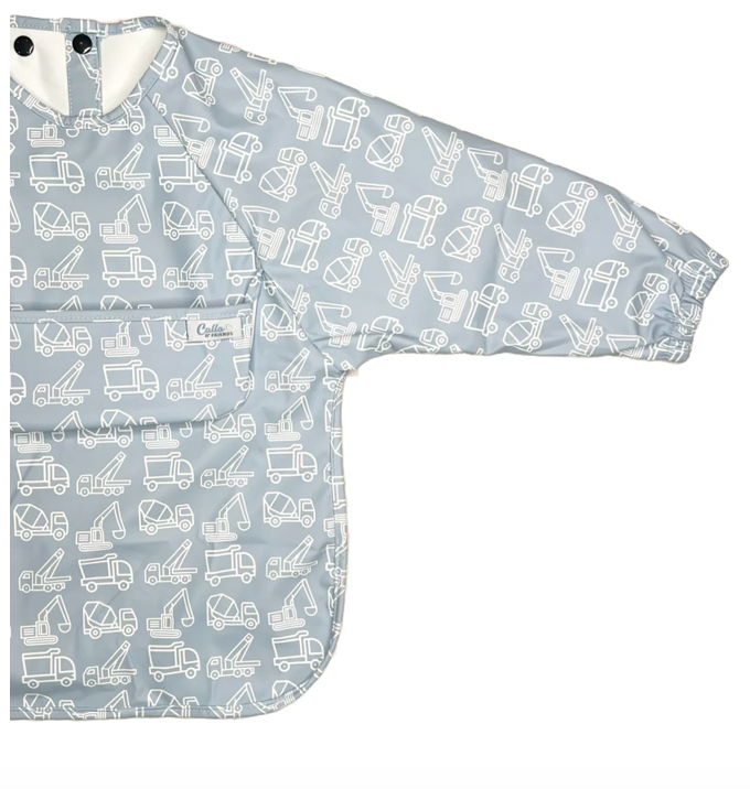 Calla & Friends Cloud Gray Construction Grayson Long Sleeve Bib