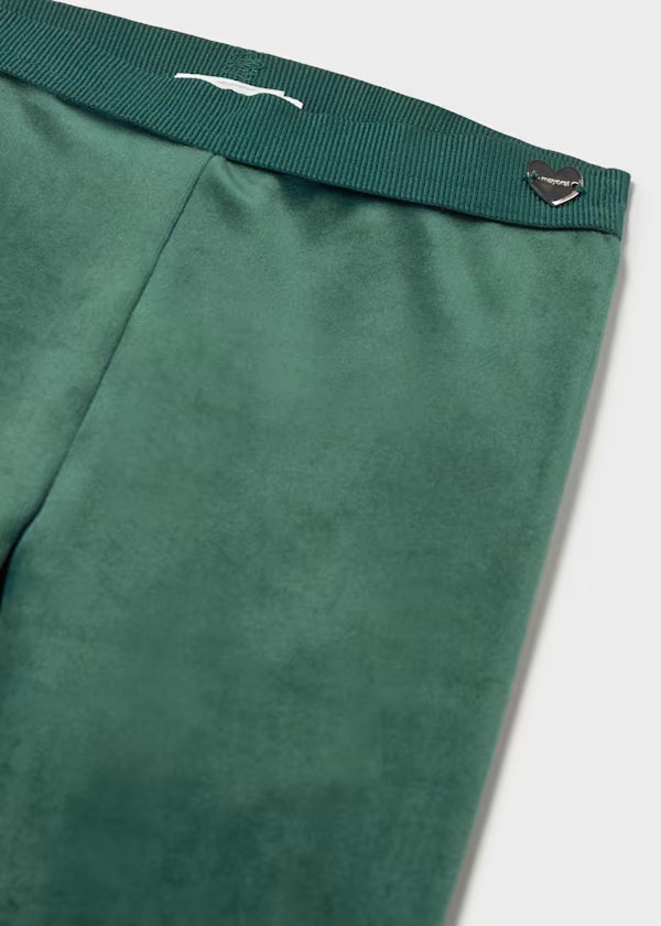 Mayoral Baby Green Velvet Leggings