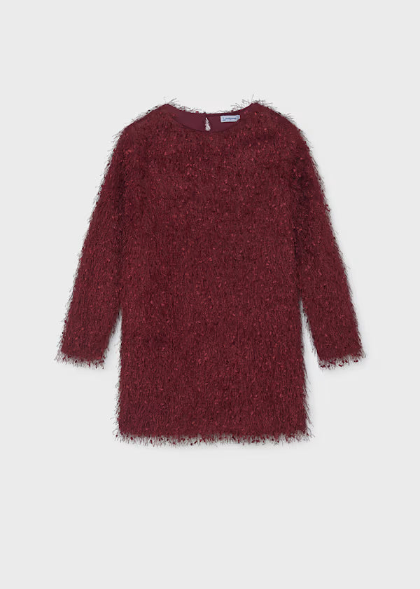 Mayoral Tween Girl Maroon Fringe Dress