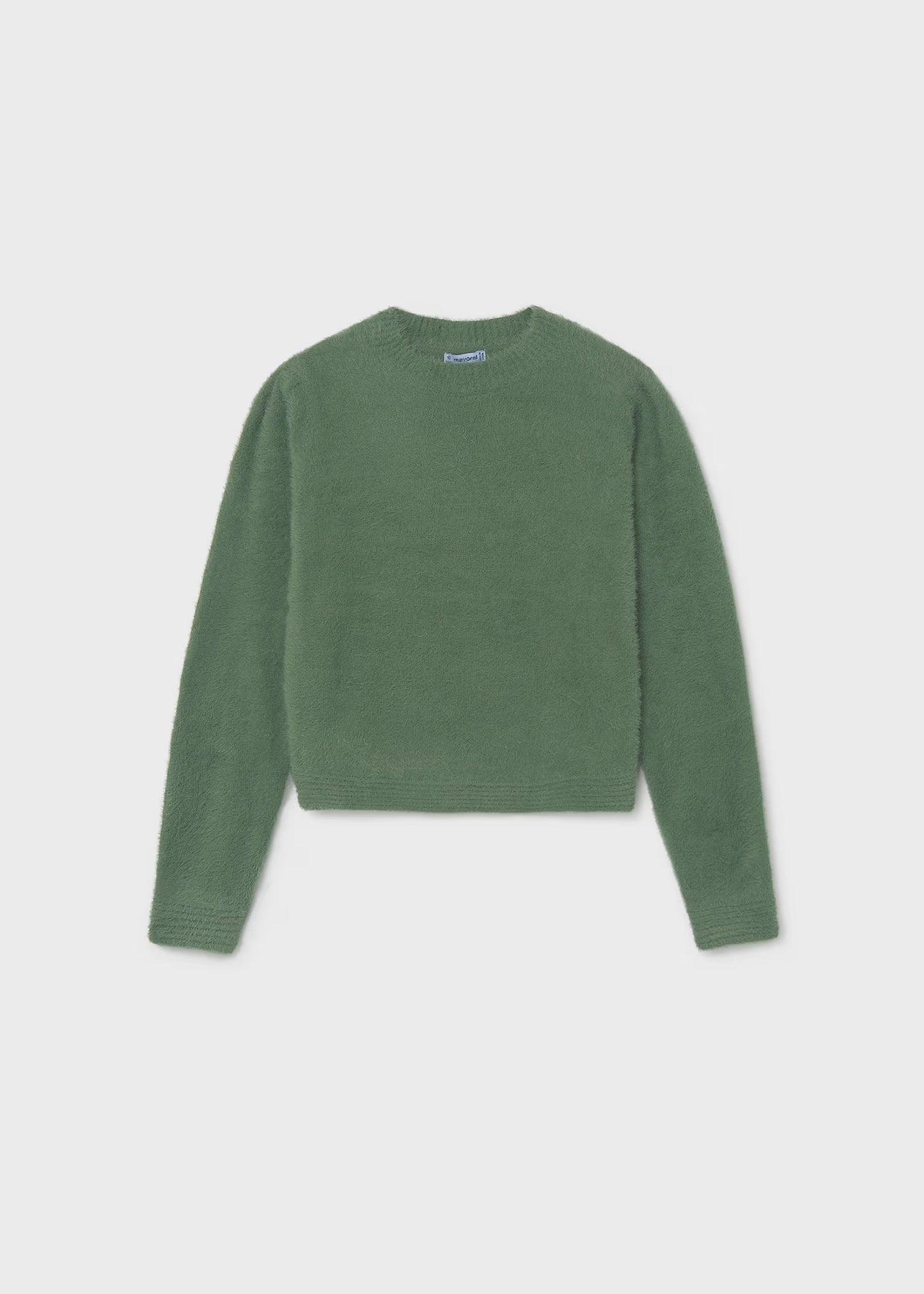 Mayoral Tween Girl Fuzzy Sweater In Mint