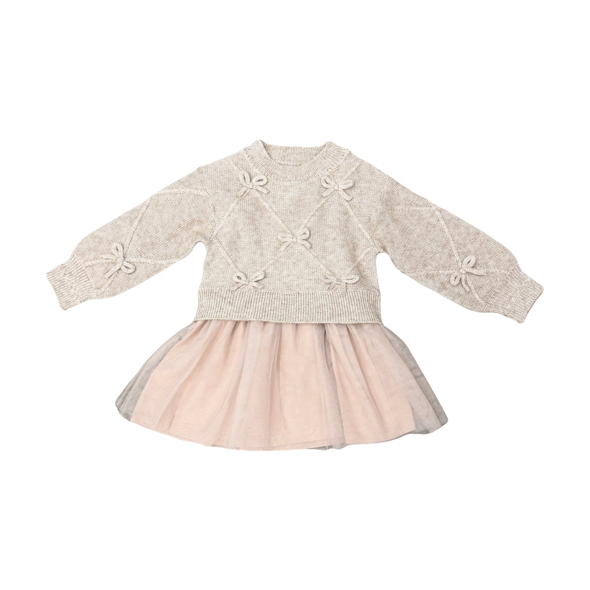 Mayoral Girls Biege Knit Dress