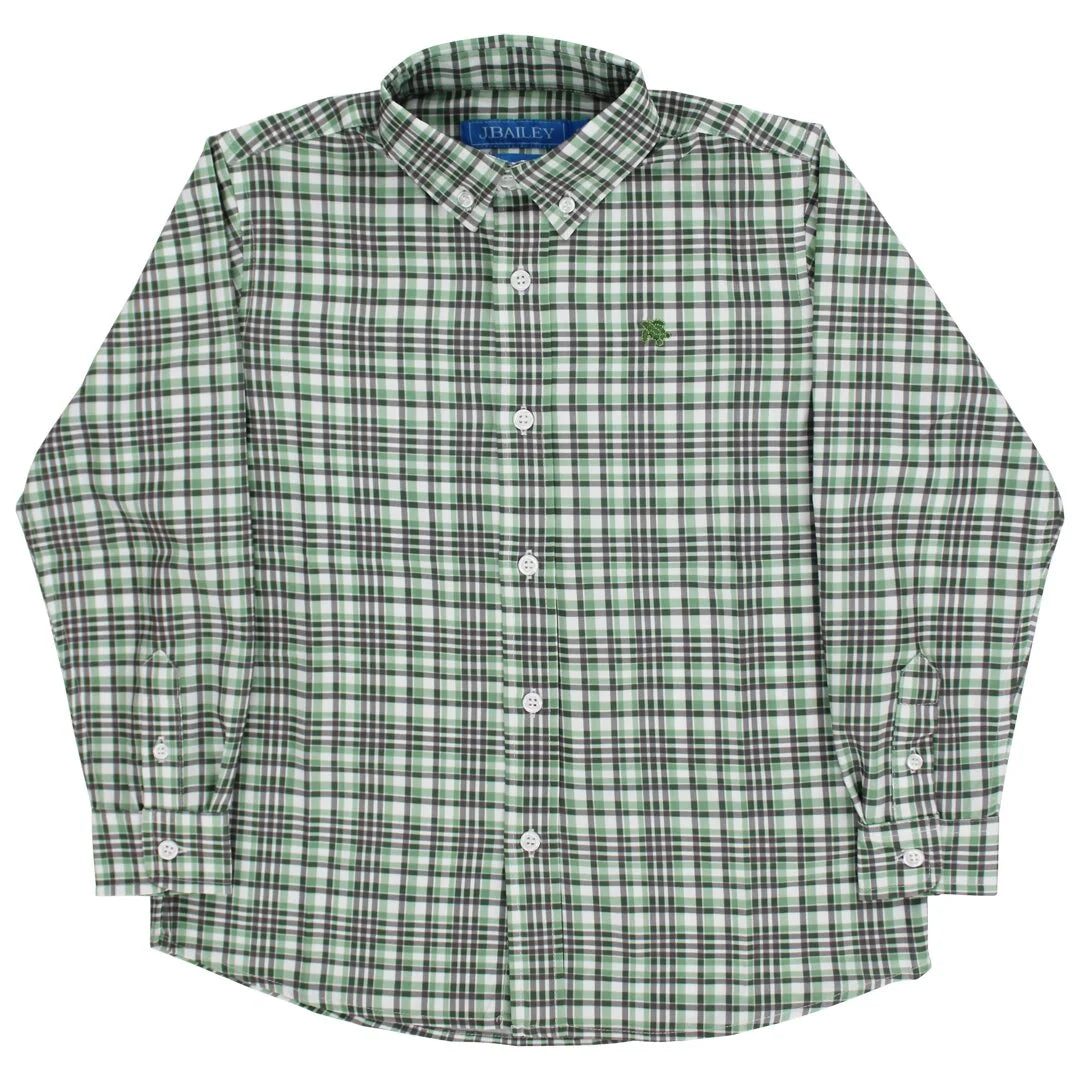 J. Bailey Roscoe Oak Plaid Performance Button Down Shirt