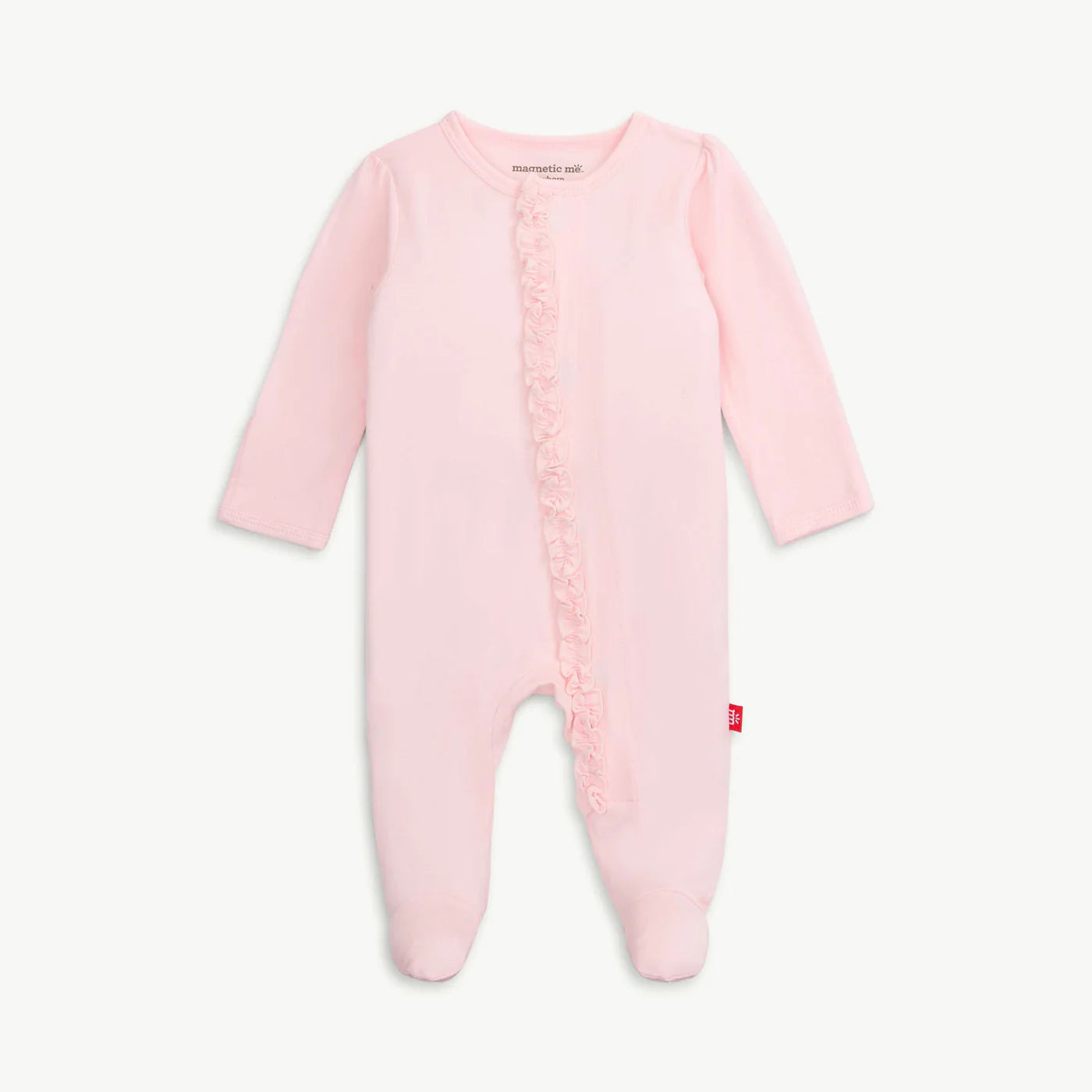 Magnetic Me Pink Dogwood Modal Ruffle Footie