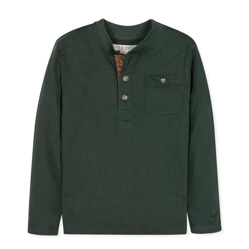 Hope & Henry Organic Henley Pocket Tee