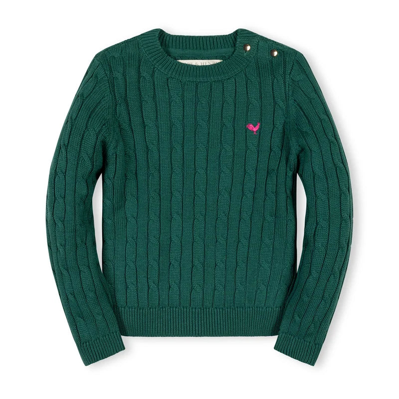 Hope & Henry Green Organic Crew Neck Sweater