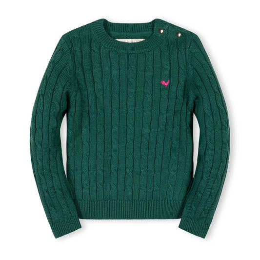 Hope & Henry Green Organic Crew Neck Sweater