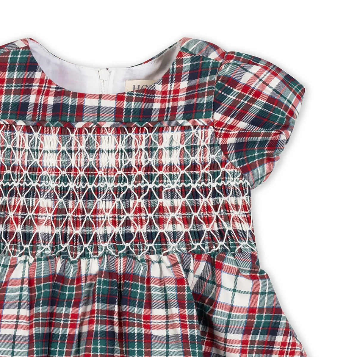 Hope & Henry Smocked Tartan Dress