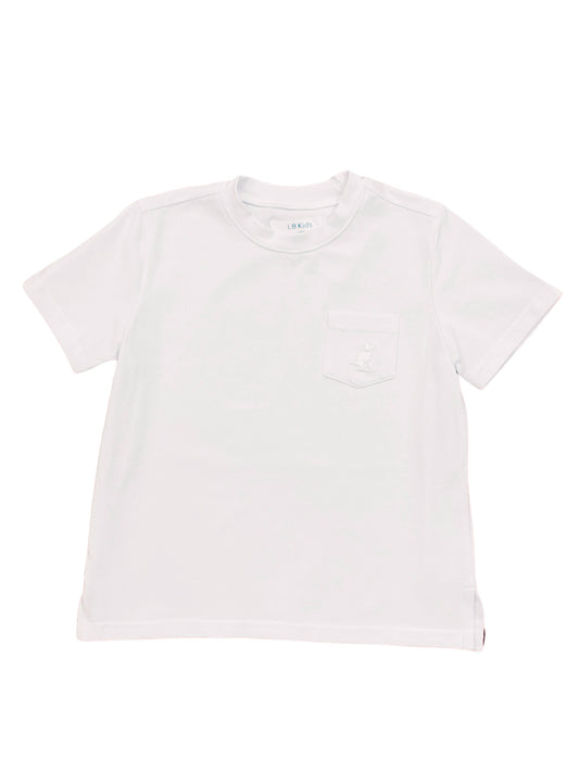 LB Kids Ethan White Crew Neck Shirt