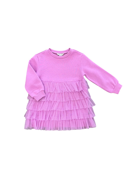 Habitual Girls Orchid Tiered Tulle Dress