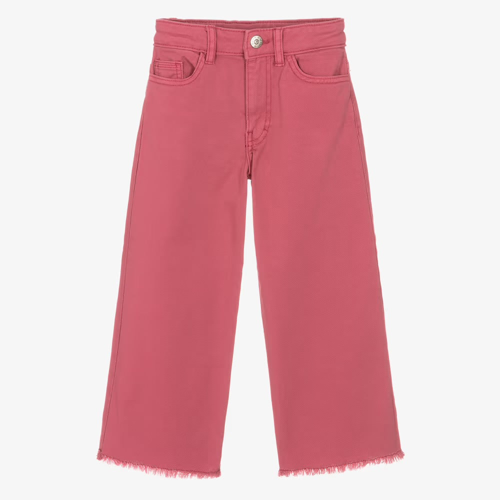 Mayoral Girl Petal Pink Wide Leg Jeans