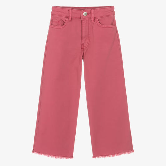 Mayoral Girl Petal Pink Wide Leg Jeans